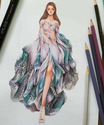 服裝設計 | 馬克筆時裝手繪插畫